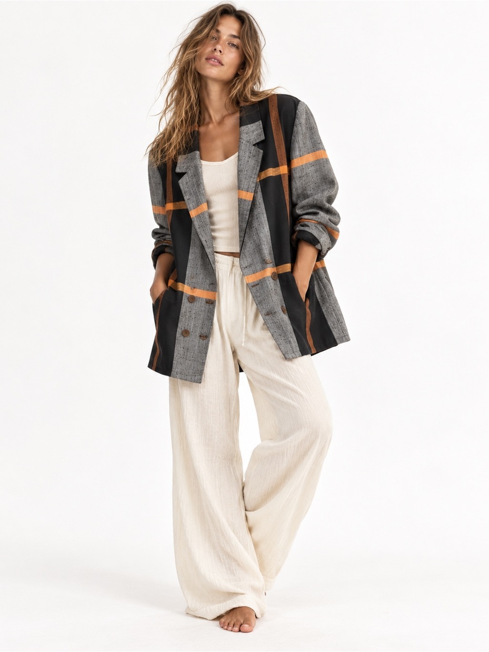 Vintage Gerry Weber Oversized Striped Blazer